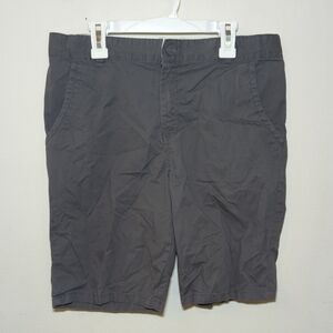 Cat & Jack Gray Flat-Front Chino Shorts Boys Size 14 Husky (32" waist)